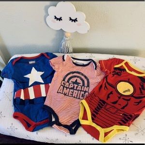 Marvel Superhero Onesie Bundle 3-6 / 6-9 months